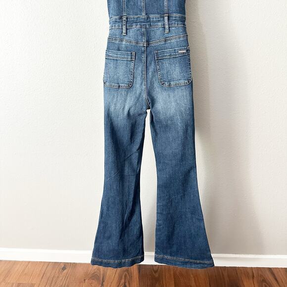 Insane Gene Jumpsuit Flare Denim Overalls Women's Size Small Retro Bell Bottoms - Picture 9 of 16